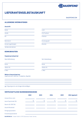 Lieferantenselbstauskunft