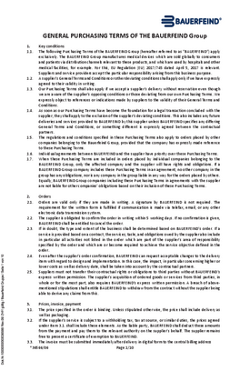 General conditions of purchase - Bauerfeind Group