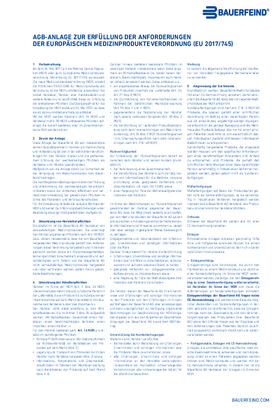 AGB-Anlage zur Erfüllung der Anforderungen der Europäischen Medizinprodukteverordnung (EU 2017/745)