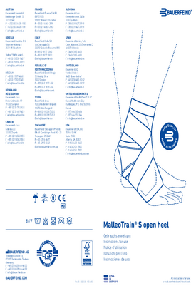 Instructions for use - MalleoTrain S open heel