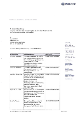 Konformitätserklärung - Fußorthopädie