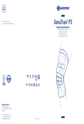 Instructions for use - GenuTrain P3