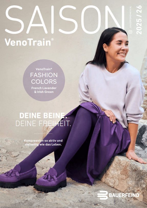 Titelblatt der Bauerfeind Saisonbroschüre 2025/26 für VenoTrain Fashion Colors